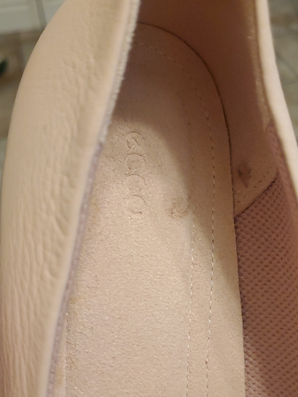 Ecco Pink Blush Touch Leather Ballerina Flats Loafers, Size 8 - Picture 10 of 10